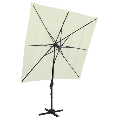 4-Tier Garden Parasol With Aluminium Pole 250X250 Cm