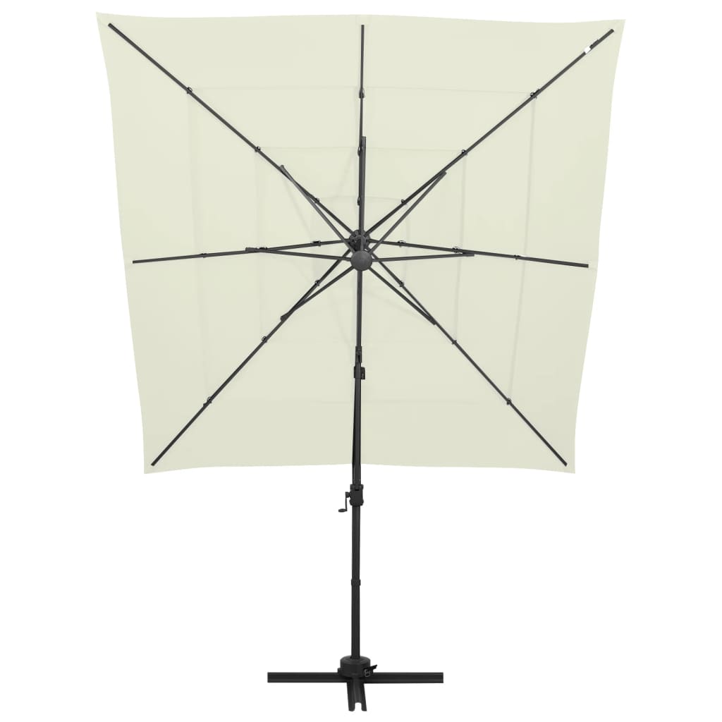 4-Tier Garden Parasol With Aluminium Pole 250X250 Cm