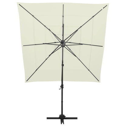 4-Tier Garden Parasol With Aluminium Pole 250X250 Cm