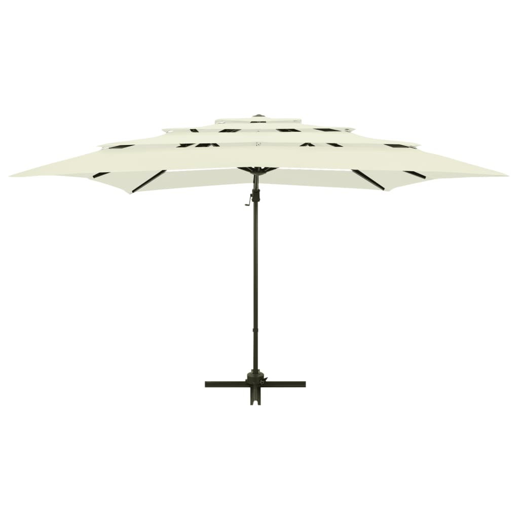 4-Tier Garden Parasol With Aluminium Pole 250X250 Cm