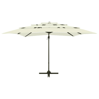 4-Tier Garden Parasol With Aluminium Pole 250X250 Cm