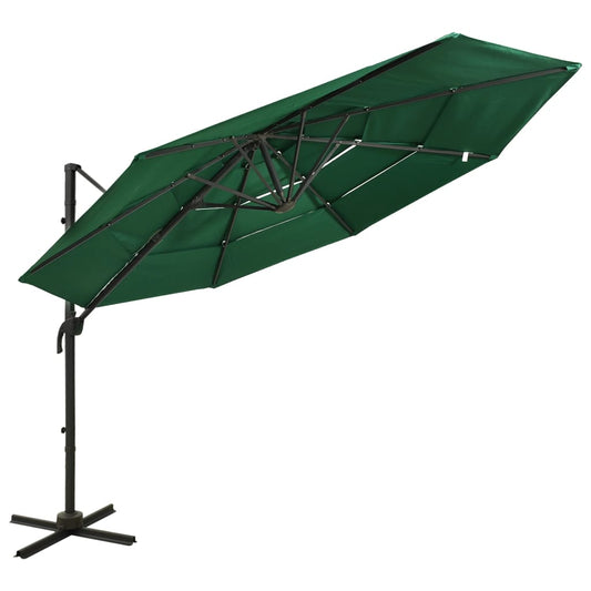 4-Tier Garden Parasol With Aluminium Pole 3X3 M