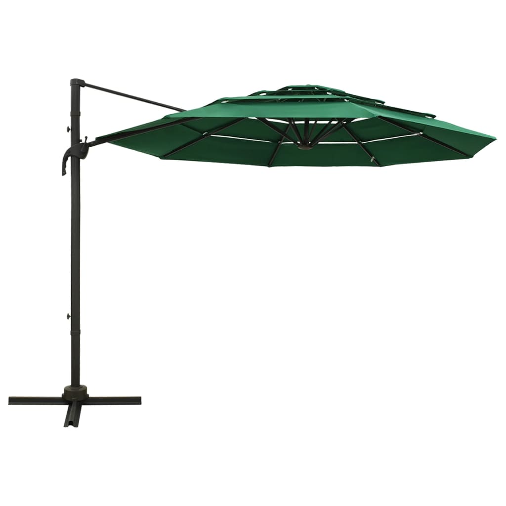 4-Tier Garden Parasol With Aluminium Pole 3X3 M