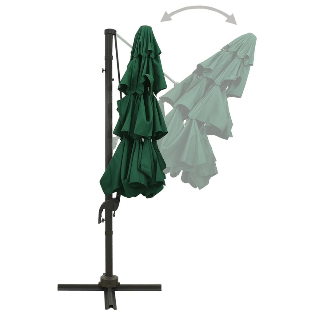 4-Tier Garden Parasol With Aluminium Pole 3X3 M