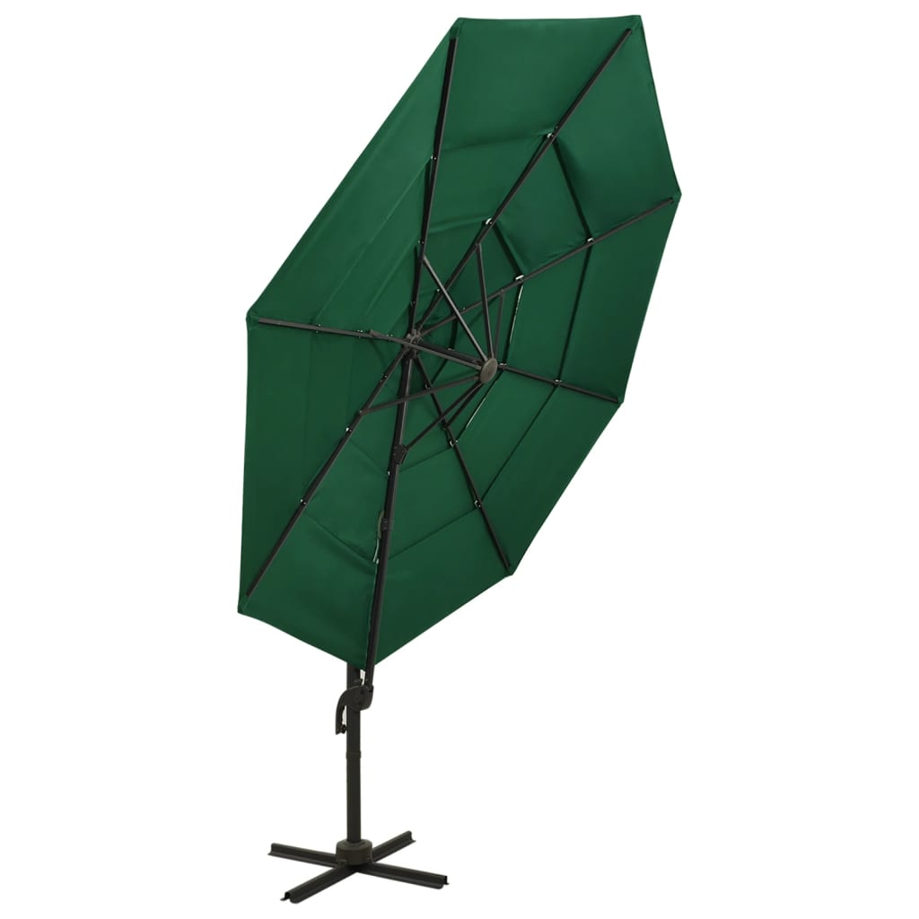 4-Tier Garden Parasol With Aluminium Pole 3X3 M