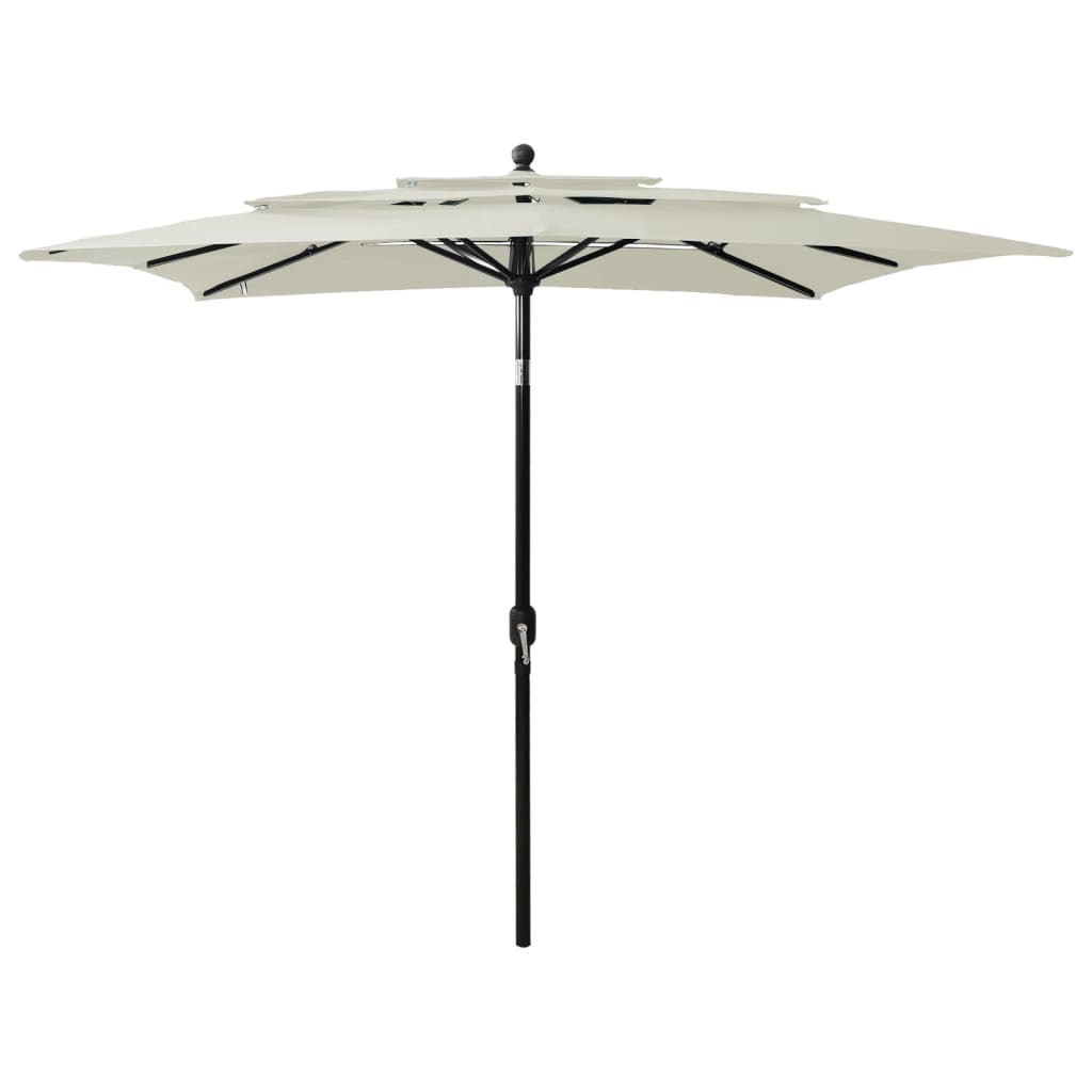 3-Tier Garden Parasol With Aluminium Pole