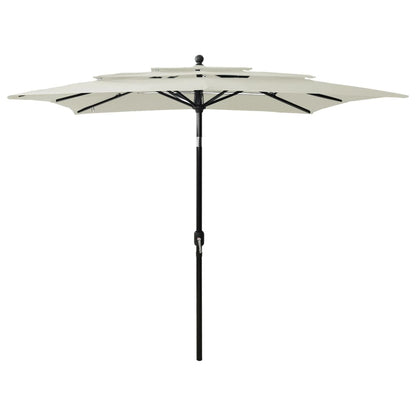 3-Tier Garden Parasol With Aluminium Pole