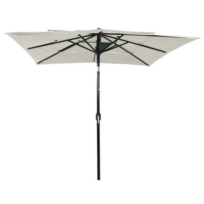 3-Tier Garden Parasol With Aluminium Pole