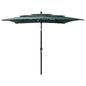 3-Tier Garden Parasol With Aluminium Pole