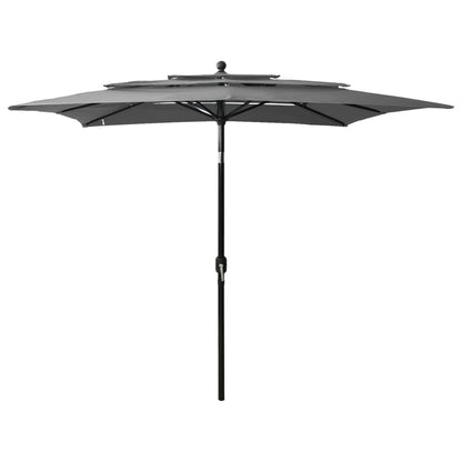 3-Tier Garden Parasol With Aluminium Pole