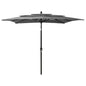 3-Tier Garden Parasol With Aluminium Pole