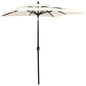 3-Tier Garden Parasol With Aluminium Pole