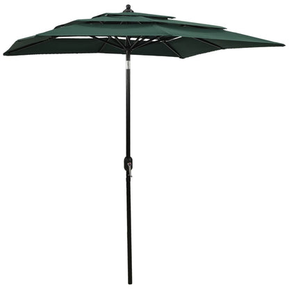 3-Tier Garden Parasol With Aluminium Pole