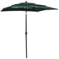 3-Tier Garden Parasol With Aluminium Pole