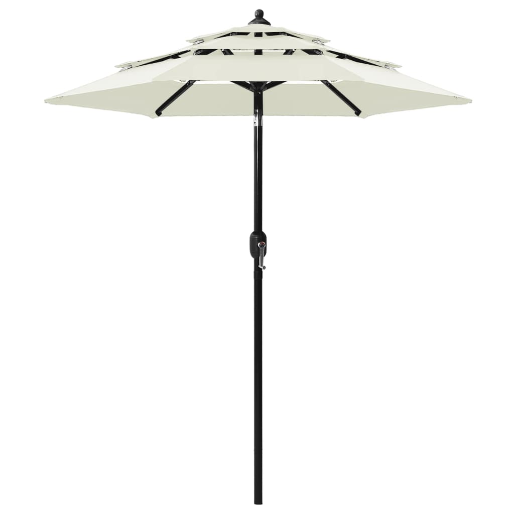 3-Tier Garden Parasol With Aluminium Pole