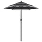 3-Tier Garden Parasol With Aluminium Pole