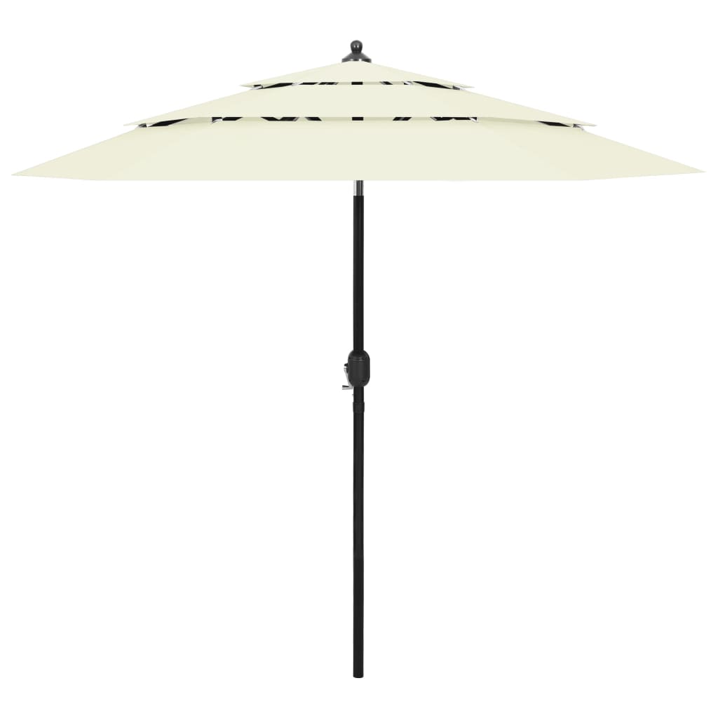 3-Tier Garden Parasol With Aluminium Pole