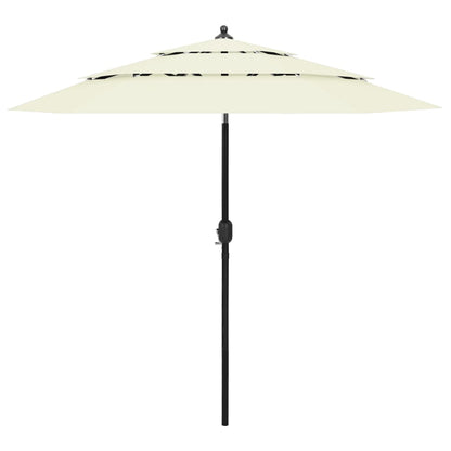 3-Tier Garden Parasol With Aluminium Pole