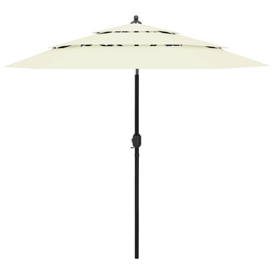 3-Tier Garden Parasol With Aluminium Pole