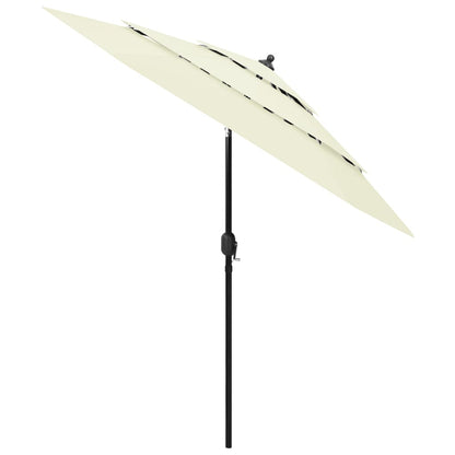 3-Tier Garden Parasol With Aluminium Pole