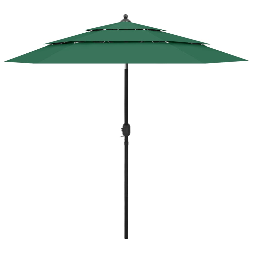3-Tier Garden Parasol With Aluminium Pole