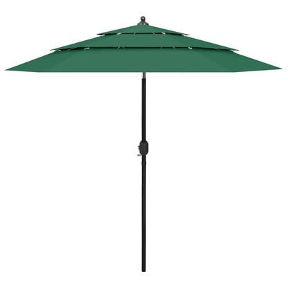3-Tier Garden Parasol With Aluminium Pole