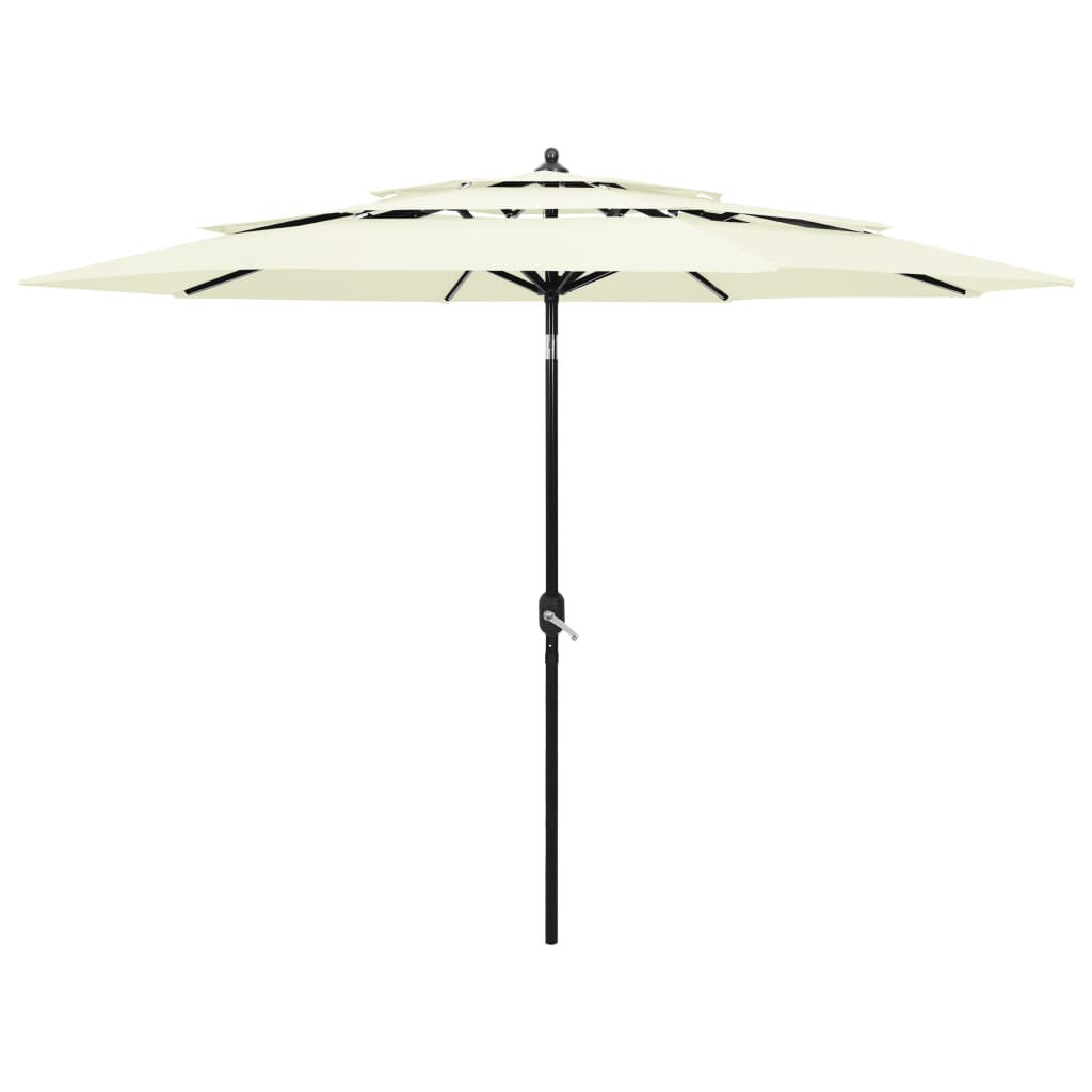 3-Tier Garden Parasol With Aluminium Pole