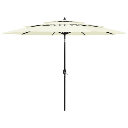 3-Tier Garden Parasol With Aluminium Pole