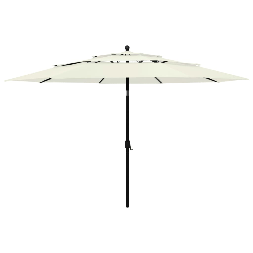 3-Tier Garden Parasol With Aluminium Pole