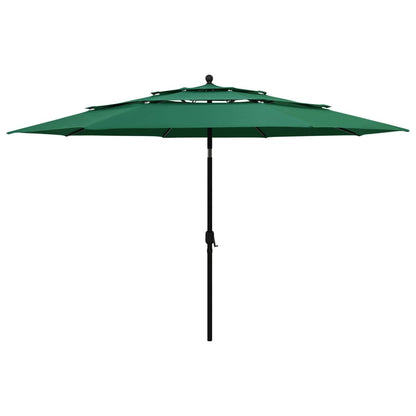 3-Tier Garden Parasol With Aluminium Pole