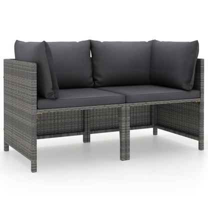 Garden Sofa With Cushions Poly Rattan