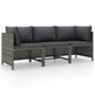 Garden Sofa With Cushions Poly Rattan