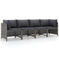 Garden Sofa With Cushions Poly Rattan