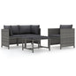 Garden Sofa With Cushions Poly Rattan