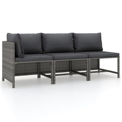 Garden Sofa With Cushions Poly Rattan