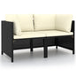 Garden Sofa With Cushions Poly Rattan
