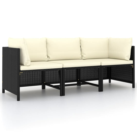 Garden Sofa With Cushions Poly Rattan
