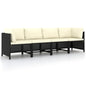 Garden Sofa With Cushions Poly Rattan