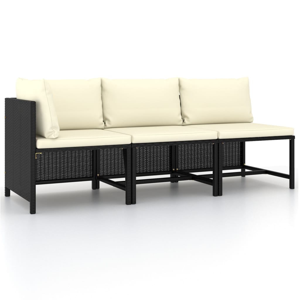 Garden Sofa With Cushions Poly Rattan