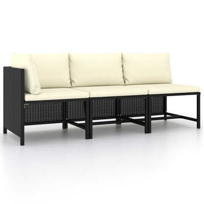 Garden Sofa With Cushions Poly Rattan