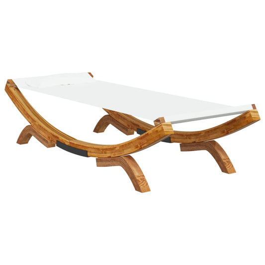 Outdoor Lounge Bed Solid Bent Wood