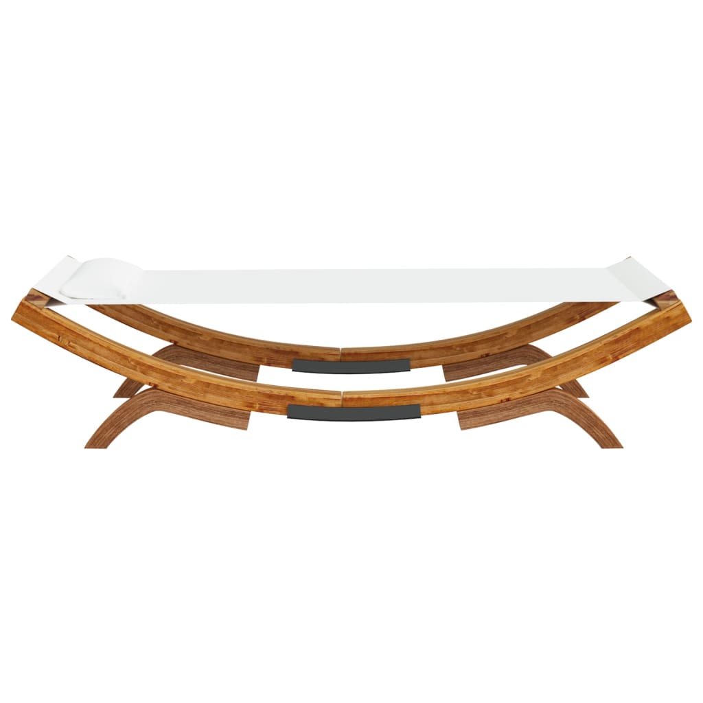 Outdoor Lounge Bed Solid Bent Wood