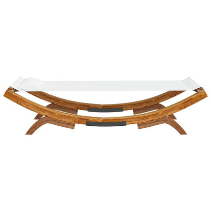 Outdoor Lounge Bed Solid Bent Wood