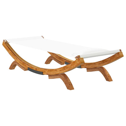 Outdoor Lounge Bed Solid Bent Wood