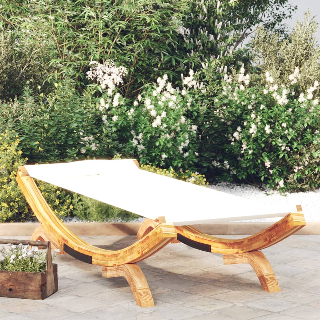 Outdoor Lounge Bed Solid Bent Wood