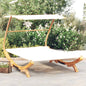 Outdoor Lounge Bed With Canopy Solid Bent Wood