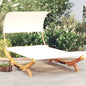 Outdoor Lounge Bed With Canopy Solid Bent Wood