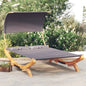 Outdoor Lounge Bed With Canopy Solid Bent Wood