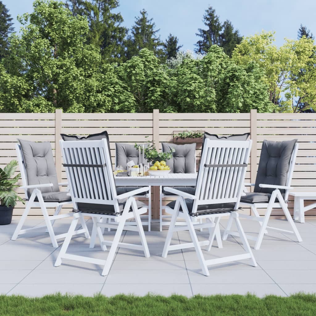Garden Highback Chair Cushions 6 Pcs Fabric