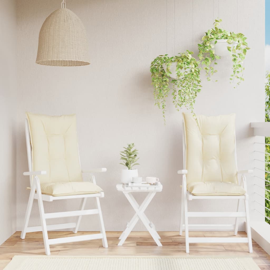 Garden Highback Chair Cushions 6 Pcs Fabric